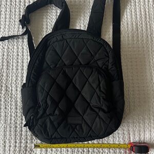 Vera Bradley Black Quilted Mini Backpack